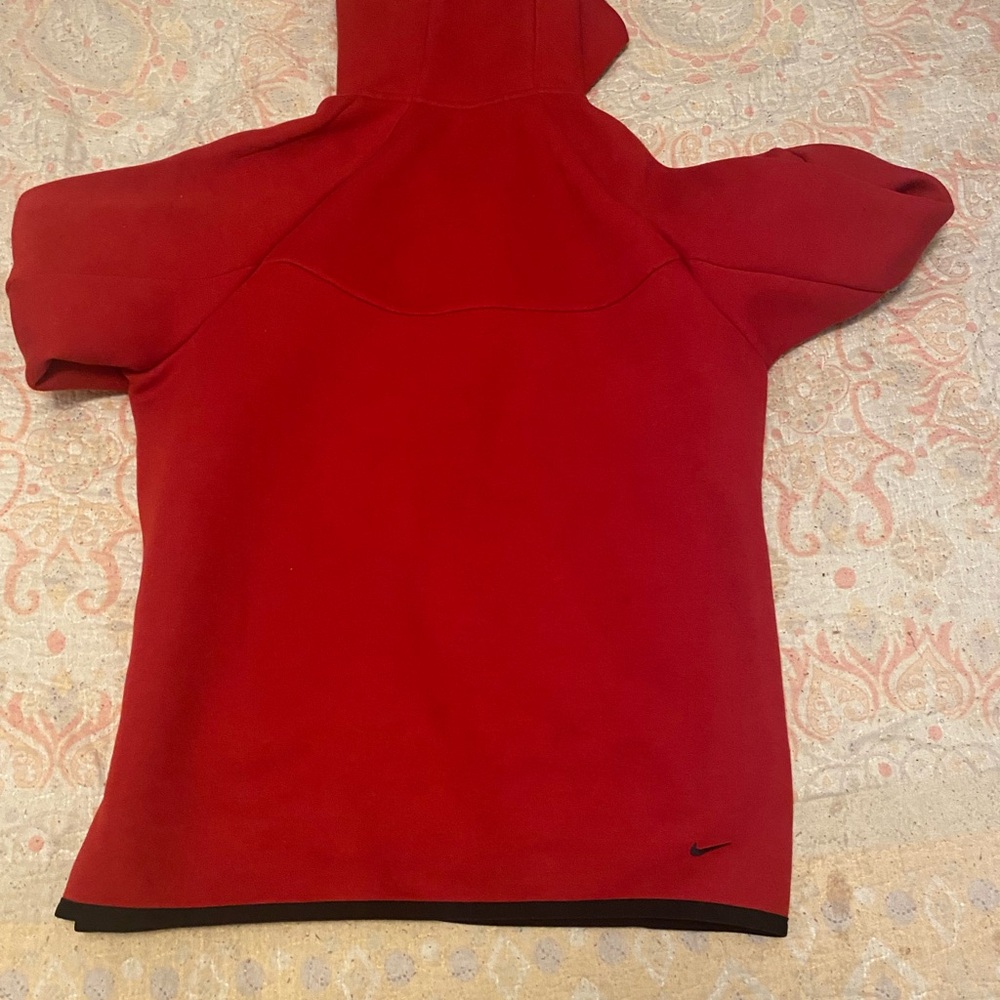 Nike Red Hoodie with Black Zipper - Picture 2 of 6